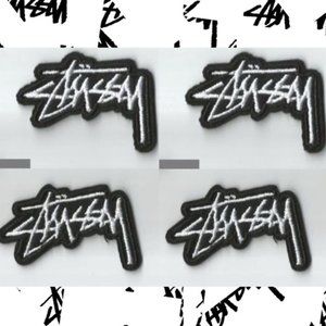 4) STÜSSY IRON ON PATCH LOT ADHESIVE BADGES 4PCS EMBROIDERED PATCHES APPLIQUÉS